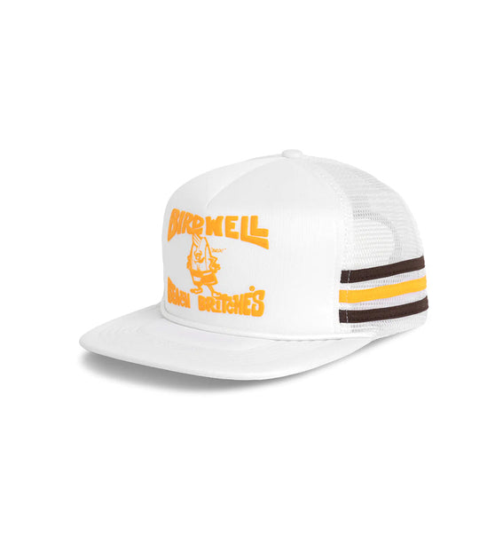 新品BIRDWELL COMP STRIPE TRUCKER HAT CAP comp-stripe-trucker-white-