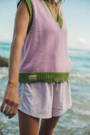 Surf Knit Vest in Bubblegum