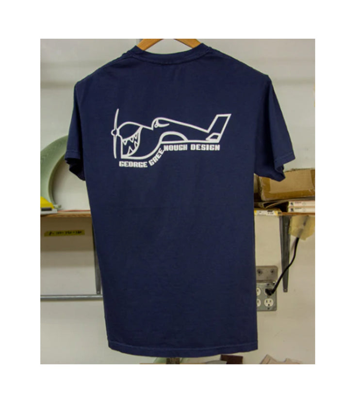 Greenough Airplane Logo T-Shirt Navy - Wild Things