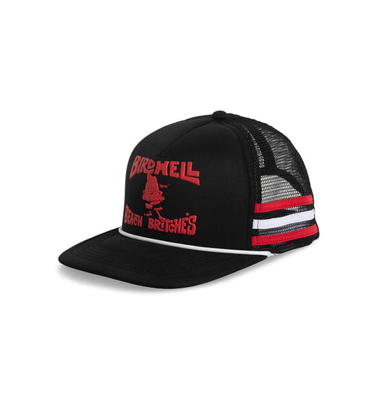 新品BIRDWELL COMP STRIPE TRUCKER HAT CAP Birdwell Beach Britches Comp Stripe Trucker- Black - Wild Things