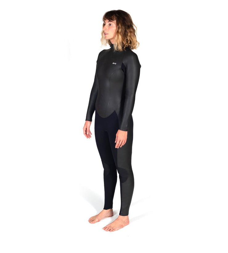 Full Suit Back Zip Black 3mm (Womens) - Wild Things