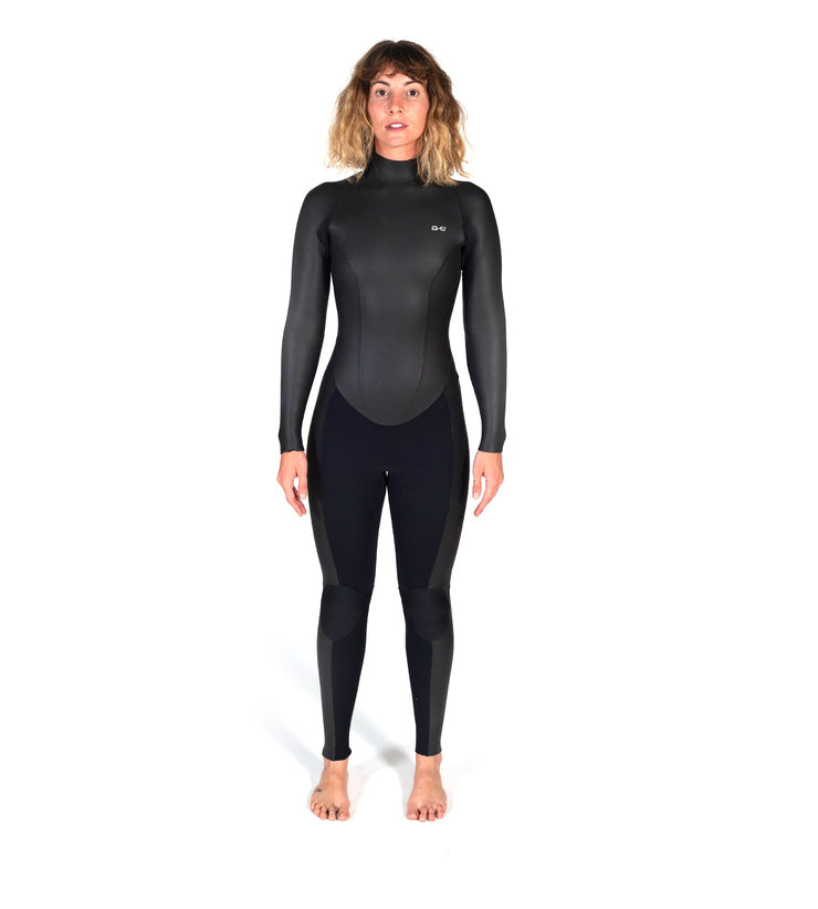Full Suit Back Zip Black 3mm (Womens) - Wild Things