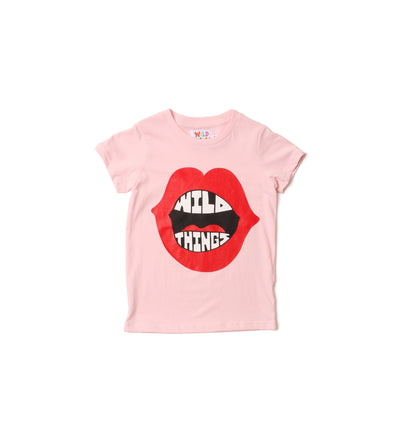 Paul McNeil Lips T-shirt Pink (Youth) - Wild Things