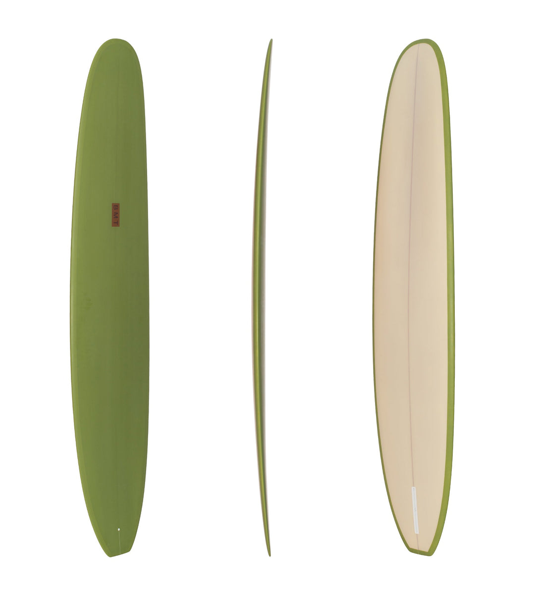 Brown Microwave Television Personal 9'6 Single Fin Longboard