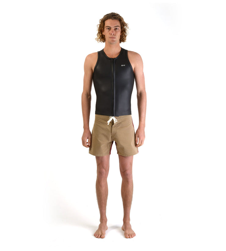 Sleeveless Front Zip Vest Black (Mens) - Wild Things