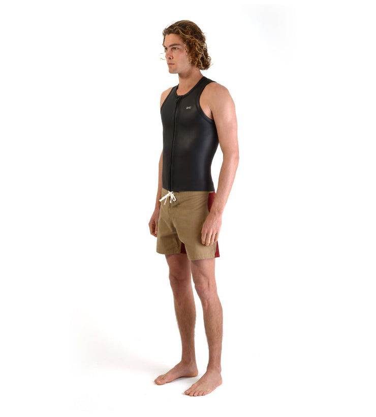 Sleeveless Front Zip Vest Black (Mens) - Wild Things