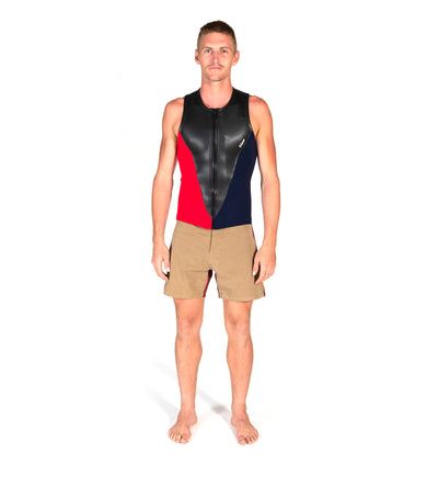 Sleeveless Slice Vest Black/Red (Mens) - Wild Things
