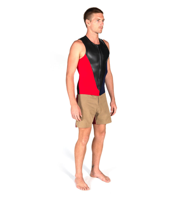 Sleeveless Slice Vest Black/Red (Mens) - Wild Things