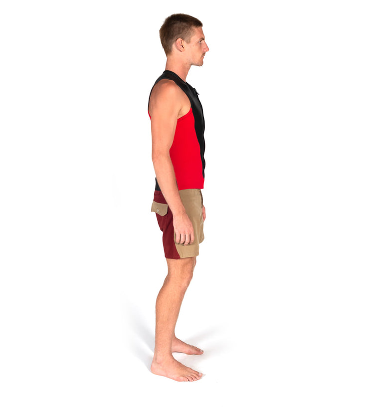 Sleeveless Slice Vest Black/Red (Mens) - Wild Things