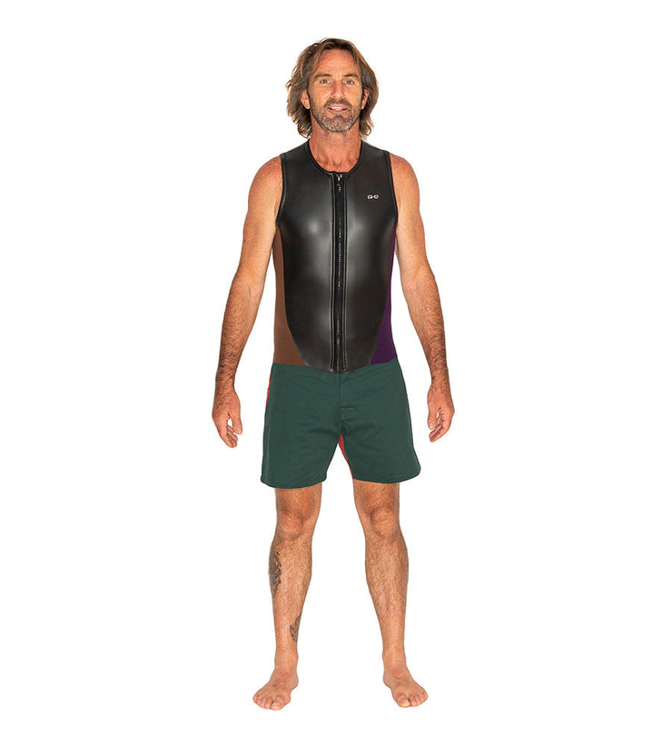 Sleeveless Slice Vest Brown/Purple (Mens) - Wild Things
