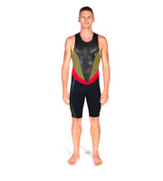 Slice Short John Olive/Red (Mens) - Wild Things