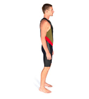 Slice Short John Olive/Red (Mens) - Wild Things